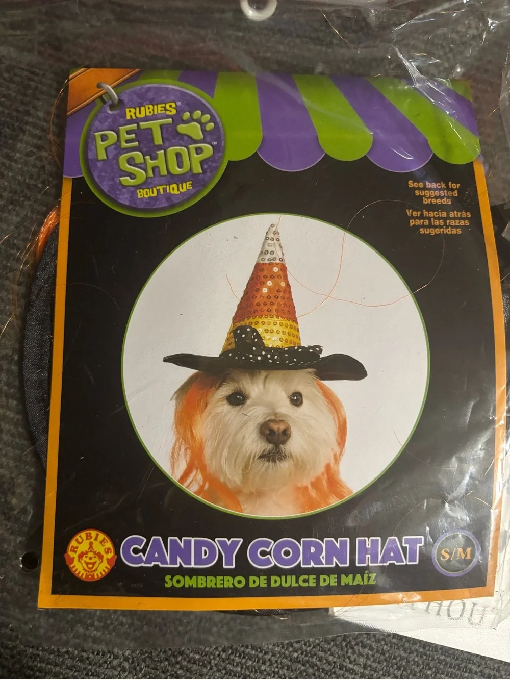 Rubie's Pet Shop Candy Corn Witch Hat in Orange, Yellow and Black